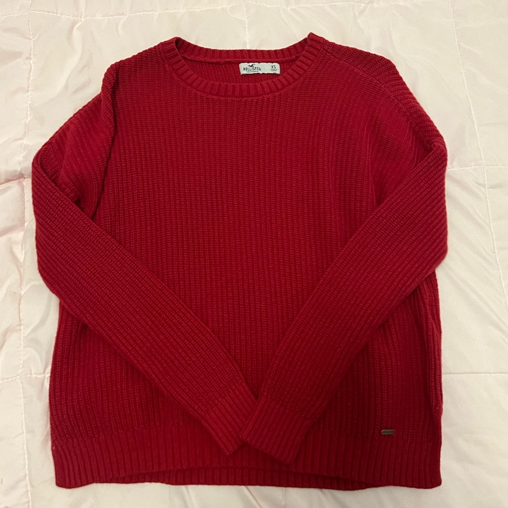 Red Hollister Knit Sweater